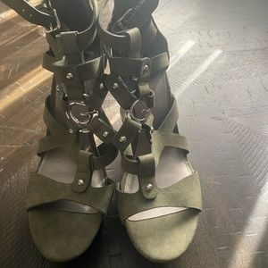Olive green wedge